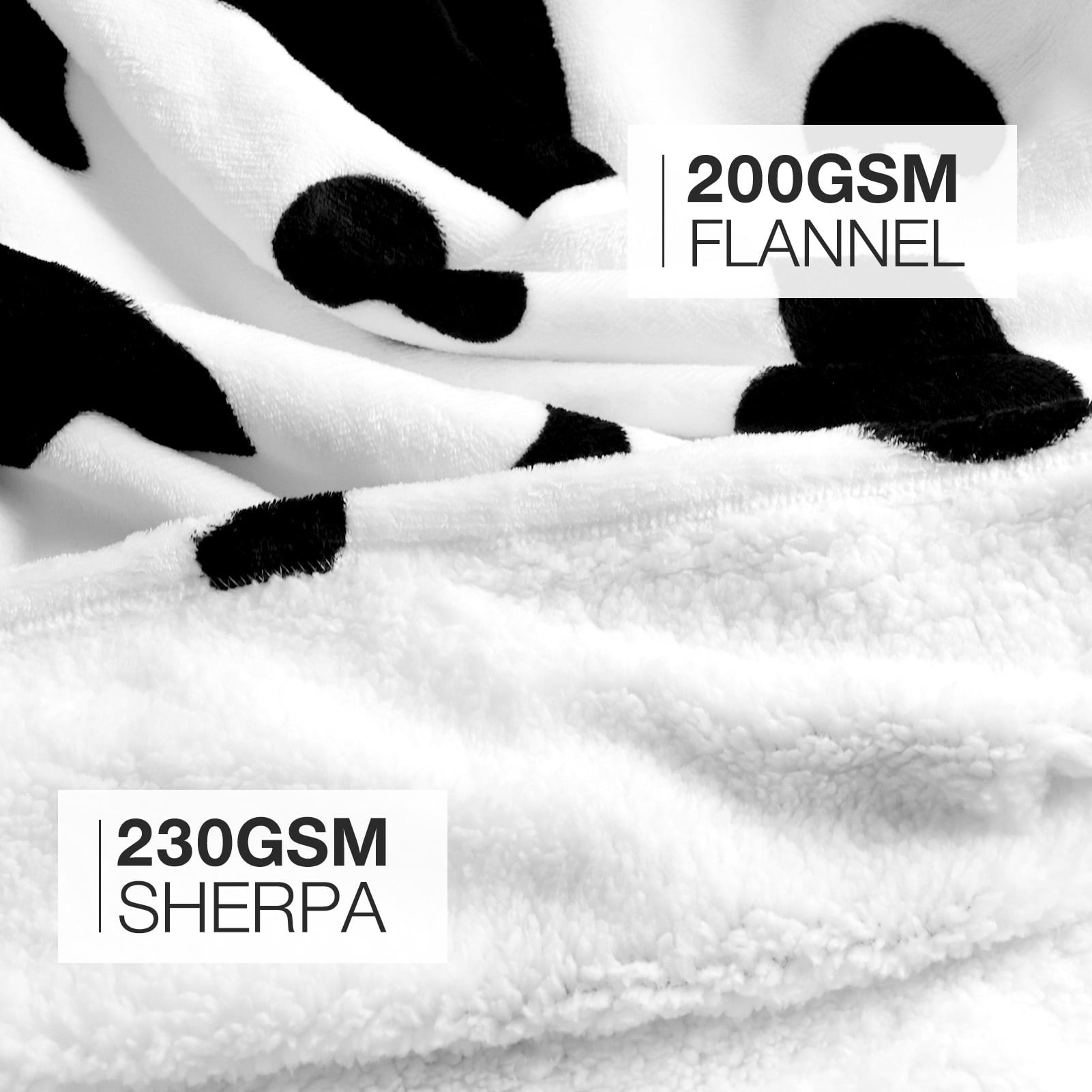 Wearable Blanket Hoodie, Oversized Sherpa Hooded Blanket Sweatshirt for Adults Women Men Kids, Extremely Cozy, Warm, Soft and Fuzzy Hoodie Blanket with 2 Large Front Pockets (Cow)